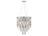 Crystorama Hudson 9-Light Polished Chrome Glass Candelabra Tiered Chandelier