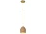 Crystorama Jace 1-Light Soft Gold Dome Mini Pendant