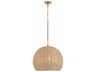 Crystorama Jace 3-Light Soft Gold Brown Dome Pendant