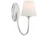 Crystorama Juno 1-Light Polished Nickel Glass Wall Sconce