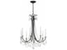 Crystorama Karrington 8-Light Matte Black Crystal Candelabra Chandelier