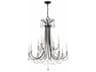 Crystorama Karrington 12-Light Matte Black Crystal Candelabra Chandelier