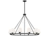 Crystorama Keenan 10-Light Matte Black Glass Empire Chandelier