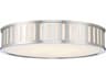 Crystorama Kendal 4-Light Polished Nickel Glass Drum Flush Mount