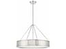 Crystorama Kendal 6-Light Polished Nickel Glass Drum Pendant