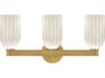Crystorama Lotus 3-Light Gold Vanity Light