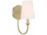 Crystorama Payton 1-Light Vibrant Gold Wall Sconce