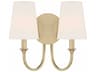 Crystorama Payton 2-Light Vibrant Gold Vanity Light