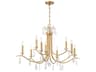 Crystorama Rollins 9-Light Antique Gold Brass Candelabra Chandelier
