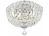 Crystorama Roslyn 3-Light Polished Chrome Crystal Bowl Flush Mount