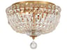 Crystorama Roslyn 4-Light Gold Flush Mount