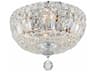 Crystorama Roslyn 4-Light Polished Chrome Crystal Bowl Flush Mount