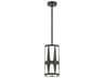 Crystorama Royston 1-Light Black Glass Cylinder Mini Pendant