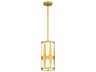 Crystorama Royston 1-Light Antique Gold Glass Cylinder Mini Pendant