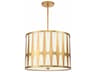 Crystorama Royston 5-Light Antique Gold Drum Pendant