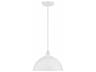 Crystorama Soto 1-Light White Dome Pendant