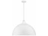 Crystorama Soto 3-Light White Dome Pendant