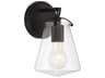 Crystorama Voss 1-Light Matte Black Wall Sconce