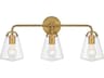 Crystorama Voss 3-Light Luxe Gold Vanity Light