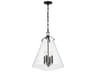 Crystorama Voss 4-Light Matte Black Pendant