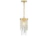 Crystorama Winfield 1-Light Antique Gold Crystal Mini Pendant