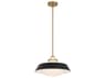 Crystorama Xander 1-Light Black Pendant