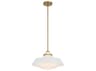 Crystorama Xander 1-Light White Pendant