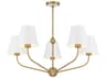Crystorama Xavier 5-Light Vibrant Gold White Candelabra Chandelier