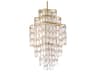 Corbett Lighting Dolce 7-Light Champagne Leaf Gold Crystal Tiered Pendant