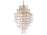 Corbett Lighting Dolce 12-Light Champagne Leaf Gold Crystal Tiered Pendant