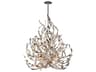 Corbett Lighting Graffiti 12-Light Silver Leaf Polished Stainless Crystal Sputnik Pendant