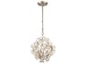 Corbett Lighting Lily 4-Light Enchanted Silver Leaf Round Pendant