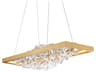 Corbett Lighting Jasmine 1-Light Gold Leaf Glass LED Linear Island Pendant