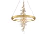 Corbett Lighting Jasmine 1-Light Gold Leaf Glass LED Round Pendant