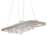 Corbett Lighting Jasmine 1-Light Silver Leaf Glass LED Linear Island Pendant