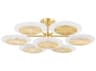 Corbett Lighting Topaz 7-Light Vintage Polished Brass Glass LED Round Chandelier