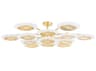 Corbett Lighting Topaz 13-Light Vintage Polished Brass Clear Glass LED Round Chandelier