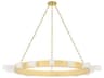 Corbett Lighting Citrine 15-Light Vintage Brass Glass LED Round Chandelier