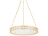 Corbett Lighting Leda 1-Light Vintage Brass Glass LED Round Pendant