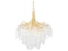 Corbett Lighting Genoa 9-Light Gold Leaf Glass Candelabra Chandelier