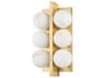 Corbett Lighting Emille 6-Light Vintage Brass Glass Vanity Light