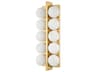 Corbett Lighting Emille 10-Light Vintage Brass Glass Vanity Light