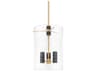 Corbett Lighting Adonis 3-Light Vintage Brass Glass Cylinder Mini Pendant