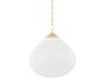 Corbett Lighting Semilla 1-Light Vintage Brass Glass Pendant