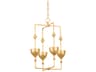 Corbett Lighting Antalya 4-Light Vintage Gold Leaf Geometric Pendant