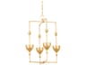 Corbett Lighting Antalya 4-Light Vintage Gold Leaf Geometric Pendant