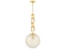 Corbett Lighting Nessa 1-Light Vintage Brass Globe Pendant