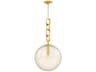 Corbett Lighting Nessa 1-Light Vintage Brass Globe Pendant
