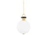 Corbett Lighting Haru 1-Light Vintage Brass Glass Globe Pendant