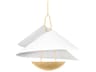 Corbett Lighting Carini 4-Light Vintage Gold Leaf Gesso White Bowl Pendant